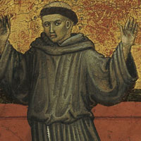 Franciscus toont zijn stigmata